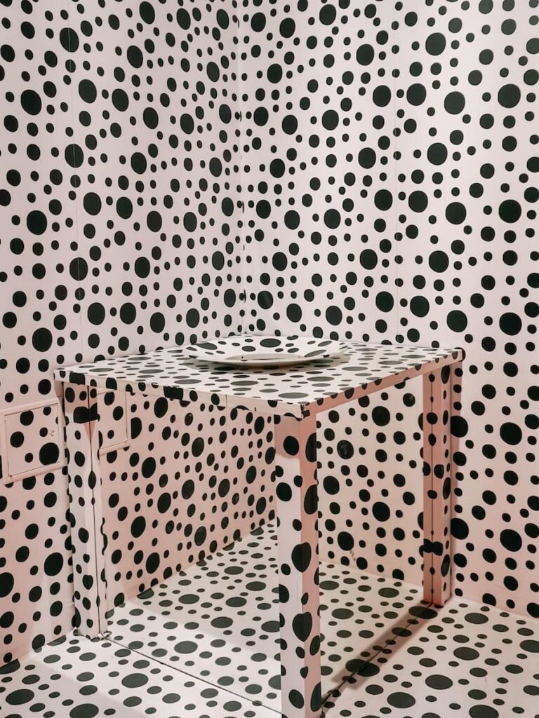 The Head on a Plate room at the House Of Illusions In Ljubljana