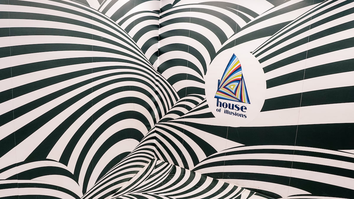 A selfie room at the House Of Illusions In Ljubljana