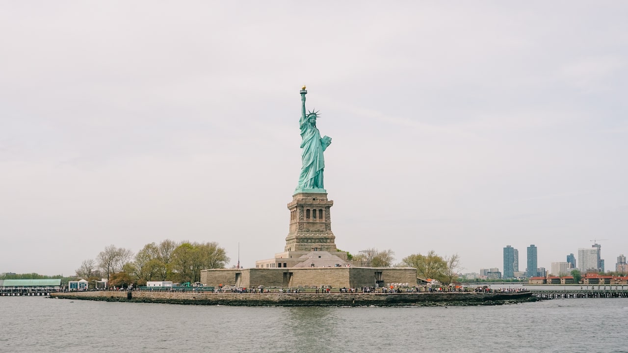 The Statue of Liberty seen from the ferry