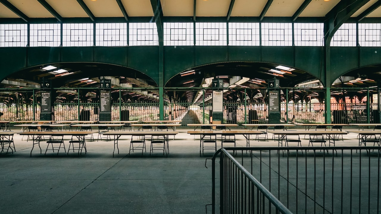 The train station at New Jersey's Liberty Park
