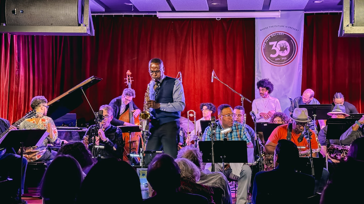 The Roy Hargrove Band during a jazz concert in Broadway NYC