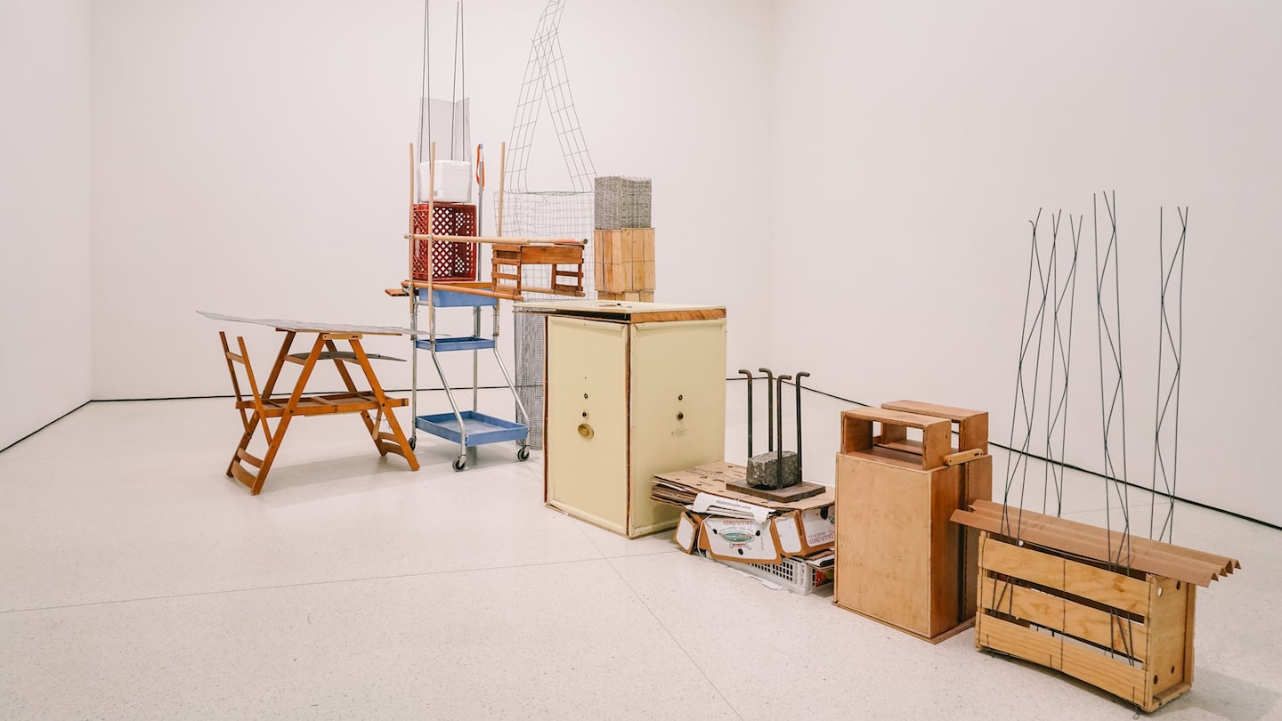 The installation Self Construction By Abraham Cruzvillegas presented at the Guggenheim Museum New York