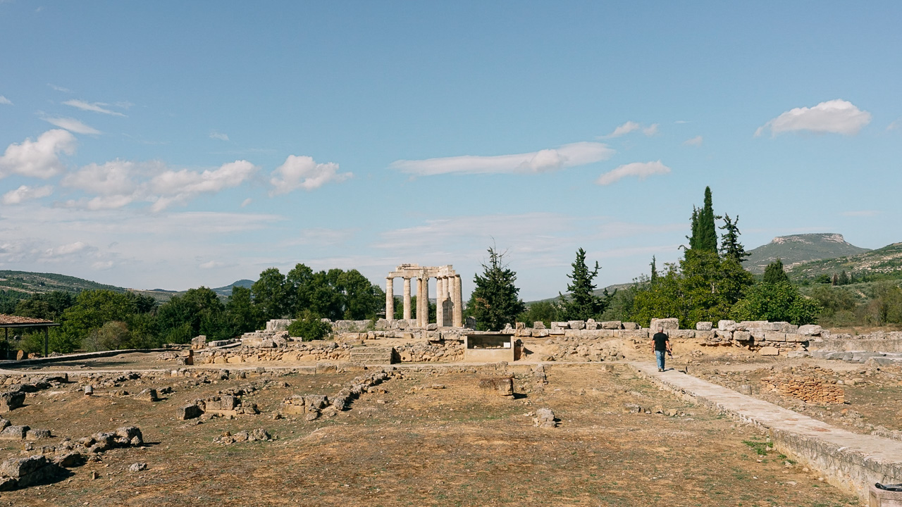 The iconic Temple of Zeus in Nemea