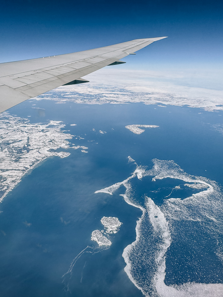 Aerial view over Canada on the way to the USA - iPhone For Travel Photography