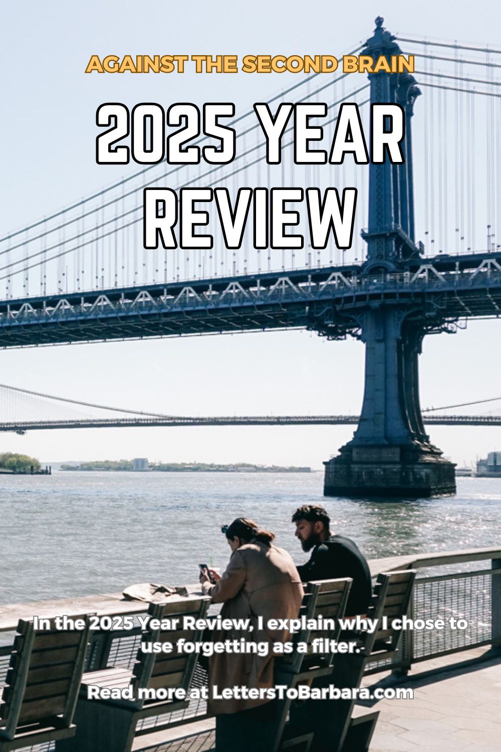 A Pinterest Pin for a 2025 year review written by George Pavlopoulos for the travel blog Letters to Barbara
