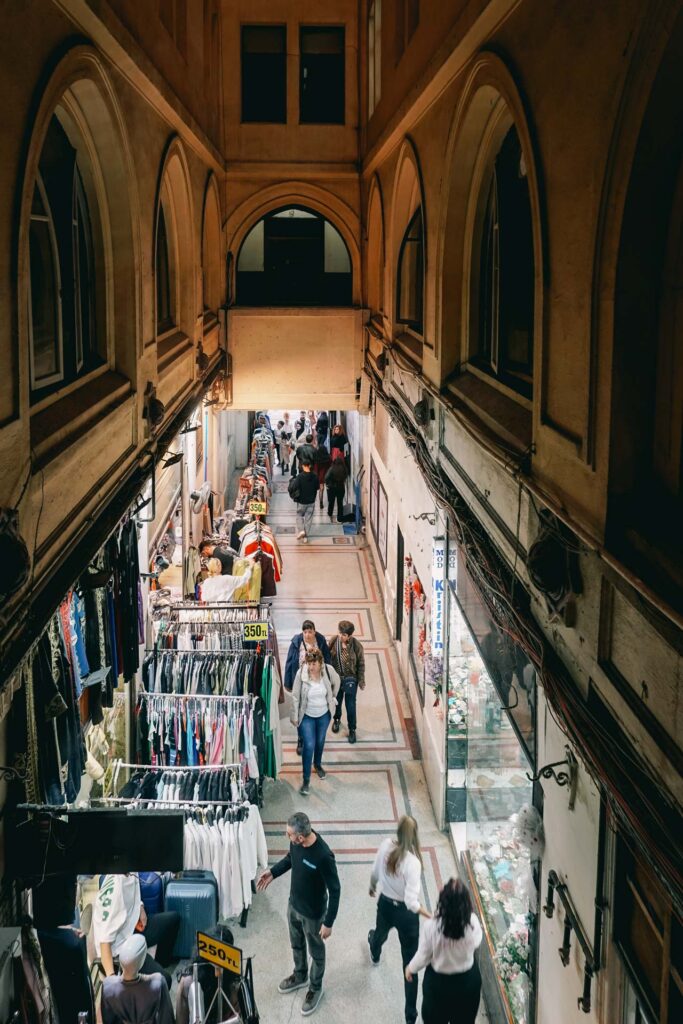 The view from the second floor of Elhamra Han during the Istanbul Biennial