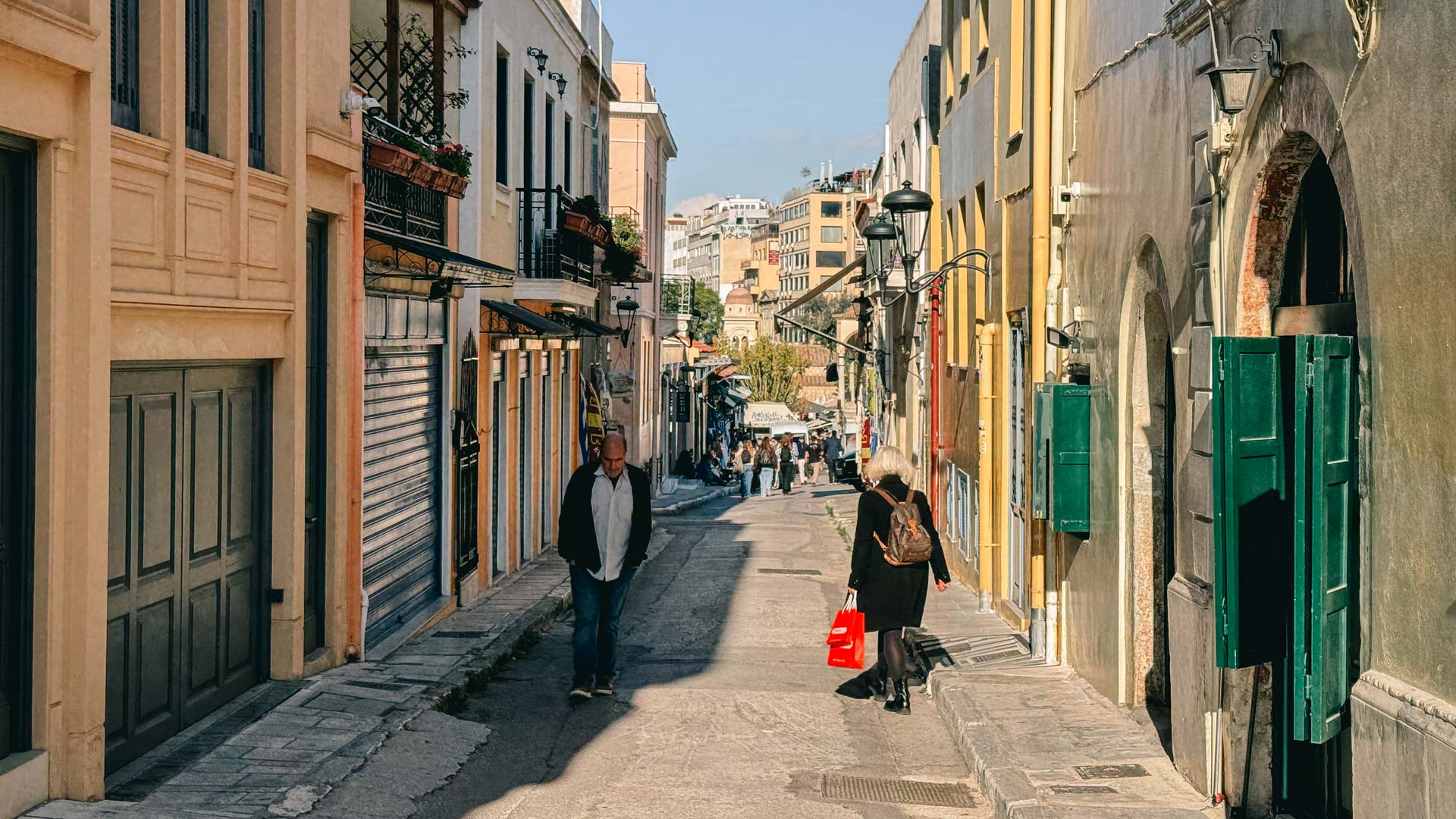 A street in Lower Plaka in Athens