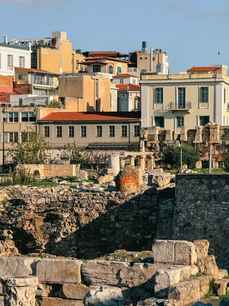 Modern and ancient mixture in Plaka Athens