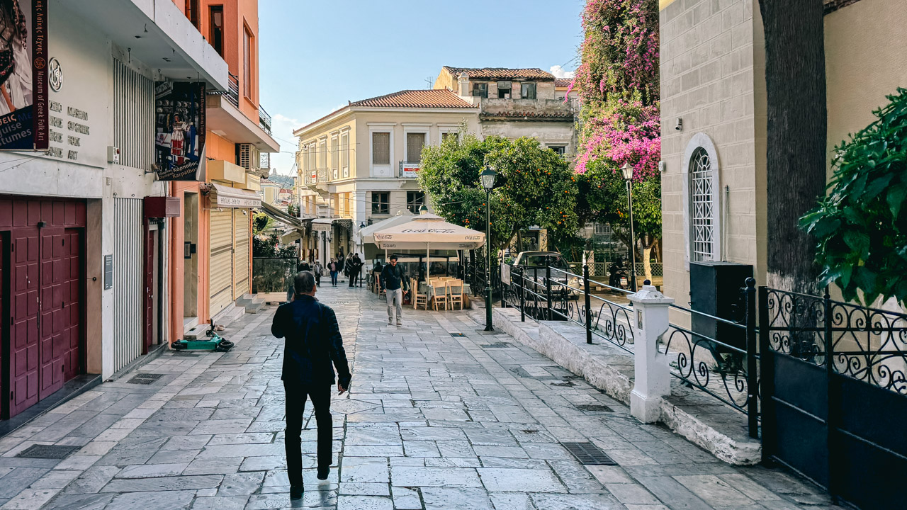 A street in Upper Plaka in Athens