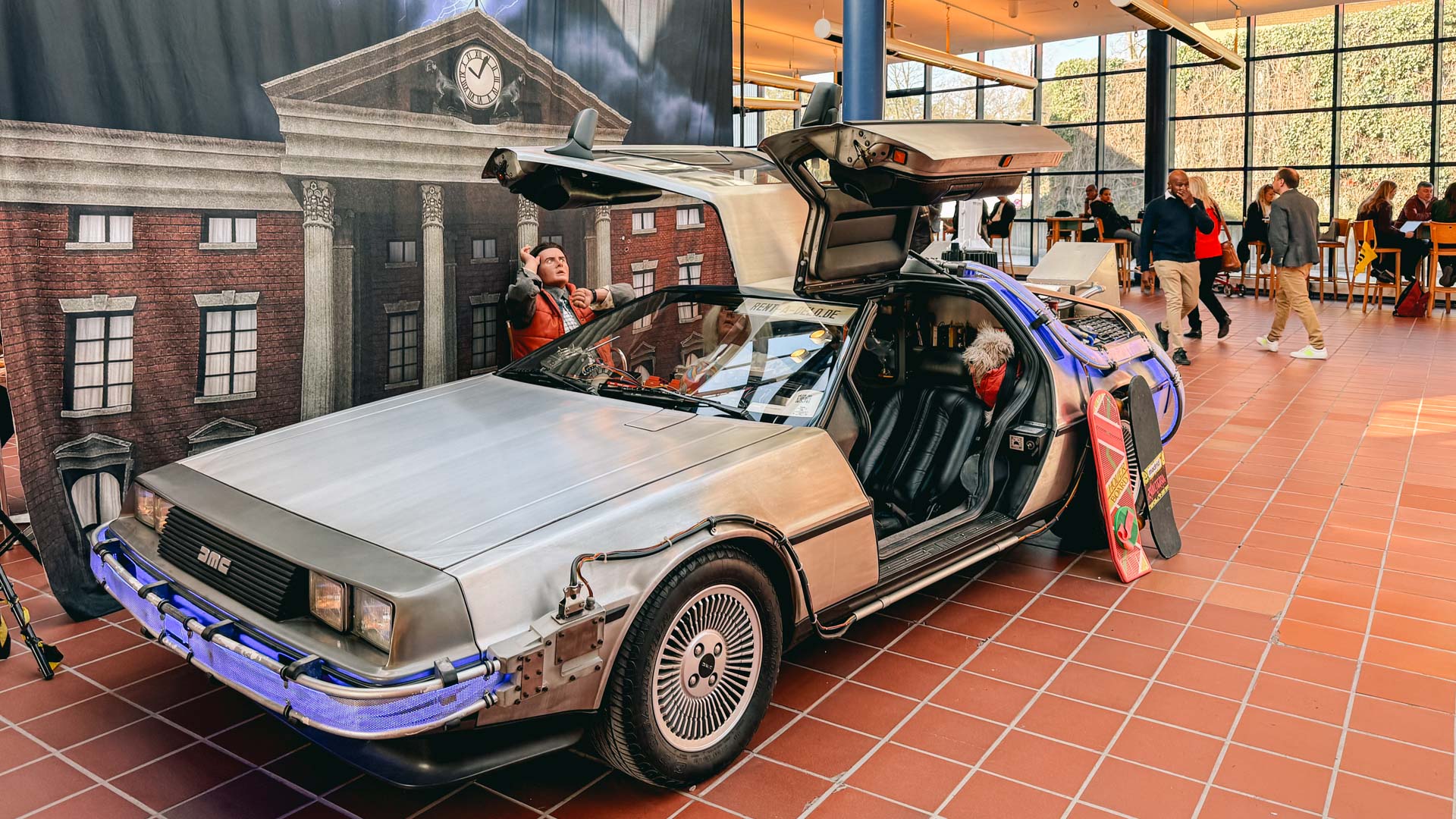 The Delorean of Back to the Future in Berlin's ITB travel conference