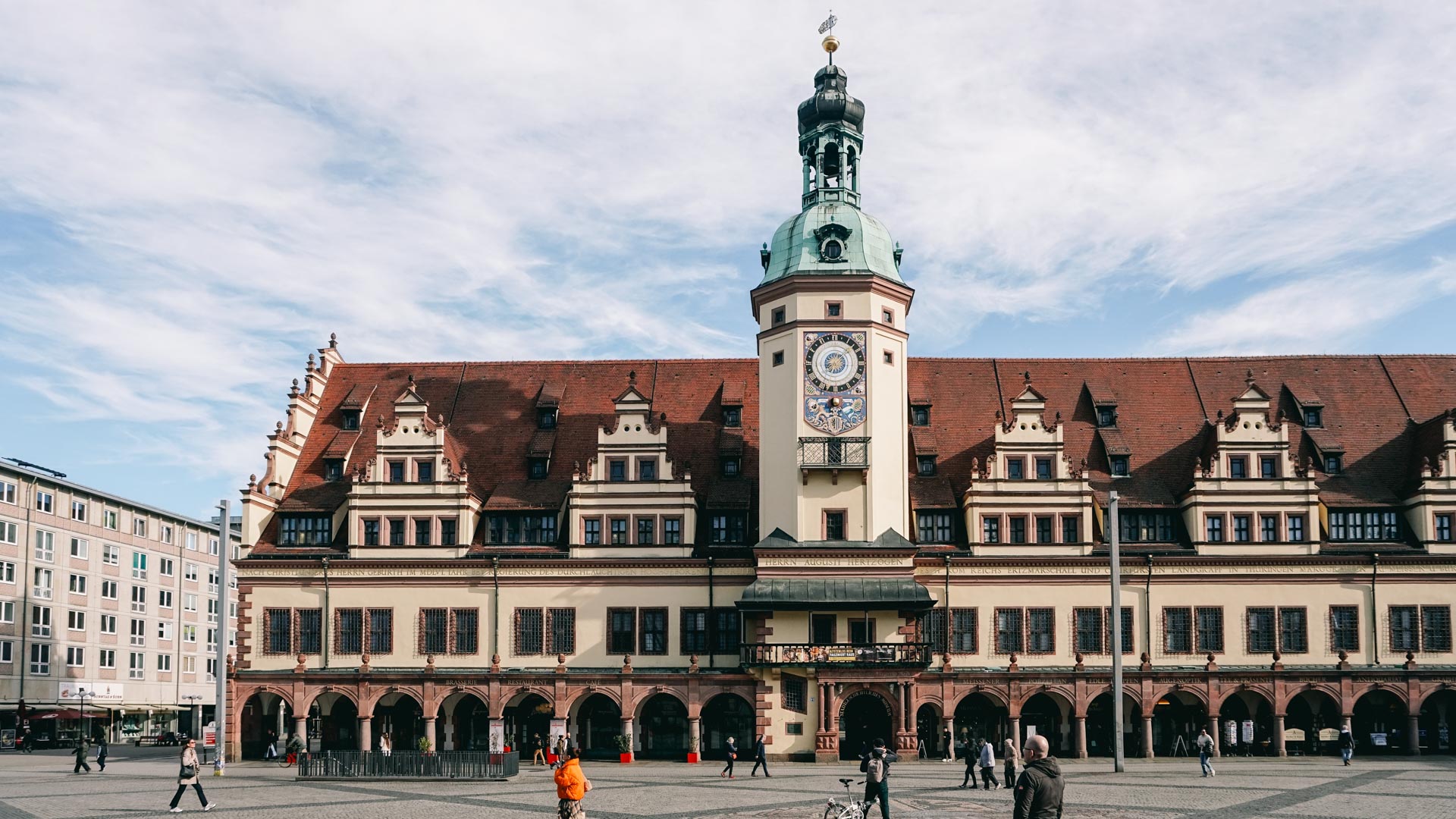 The Market Square in Leipzig