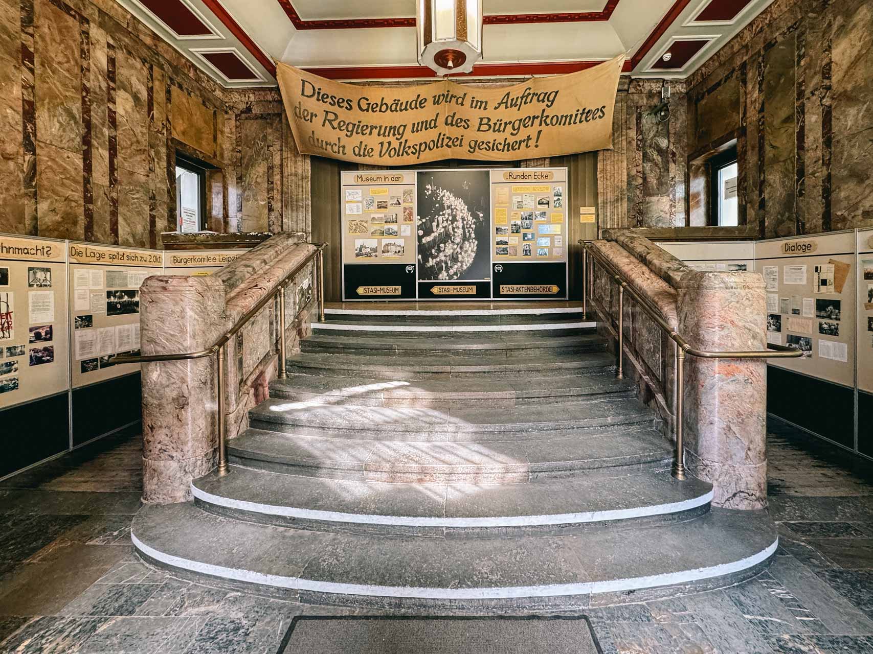 The entrance to the Stasi Museum In Leipzig