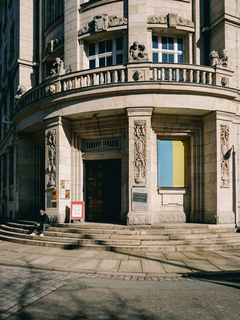 The exterior of the Runde Ecke that hosts today the Stasi Museum in Leipzig