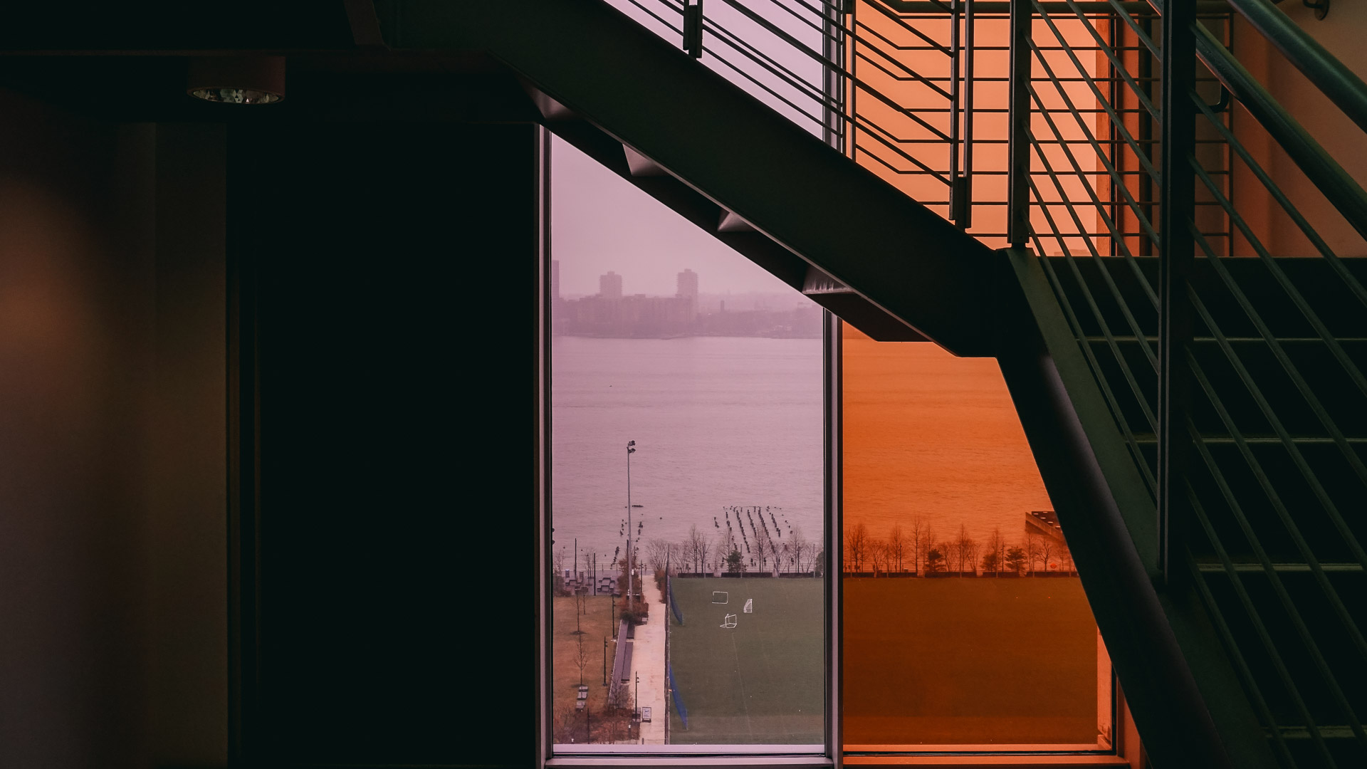 A detail from the interior of the Whitney Museum in New York
