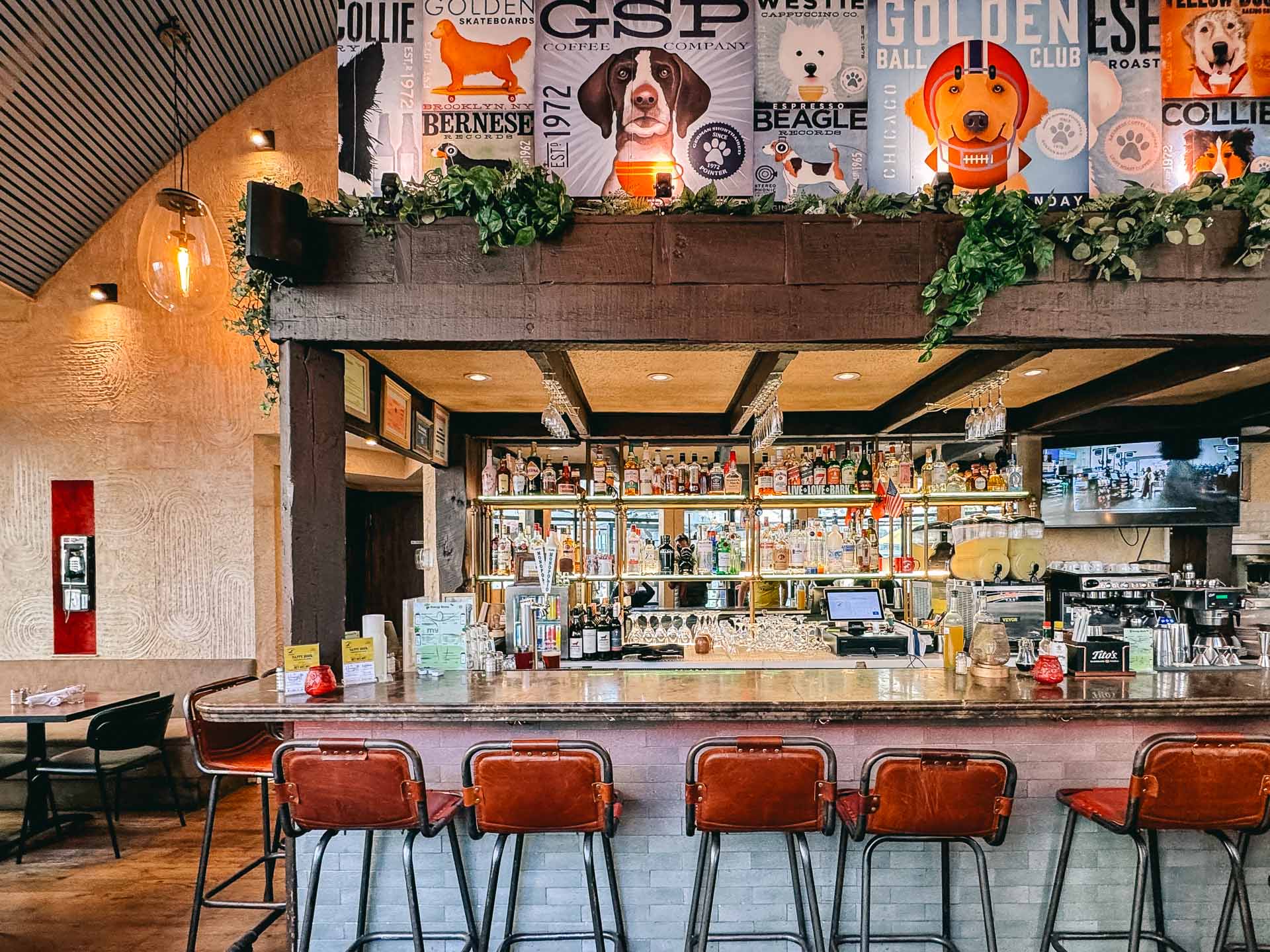 The interior of Barking Dog restaurant at Hell's Kitchen in New York
