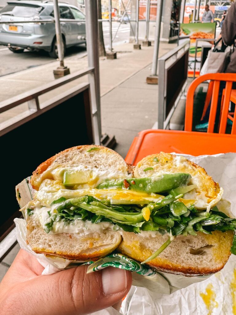 A bagel at Broad Nosh - A great place to eat in New York