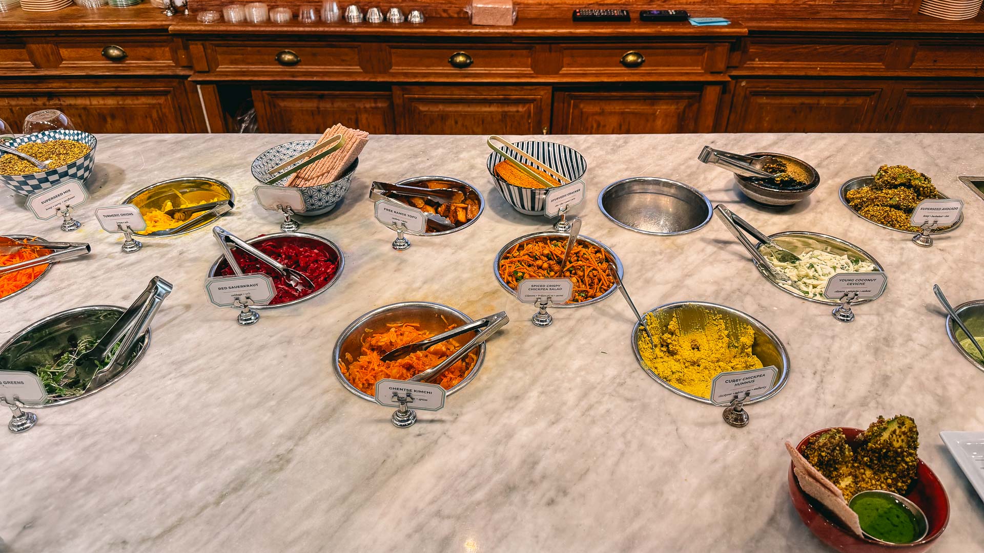 Create your own bowl at Le Botaniste at Lexington Avenue in New York