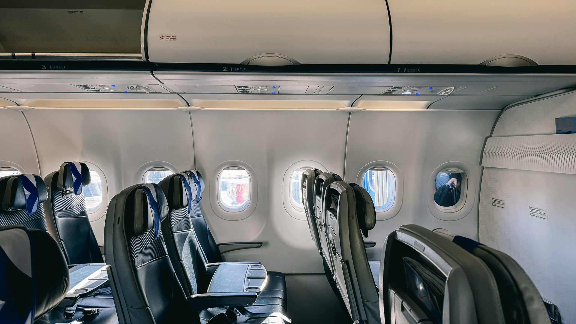 An Aegean Airlines Business Class cabin