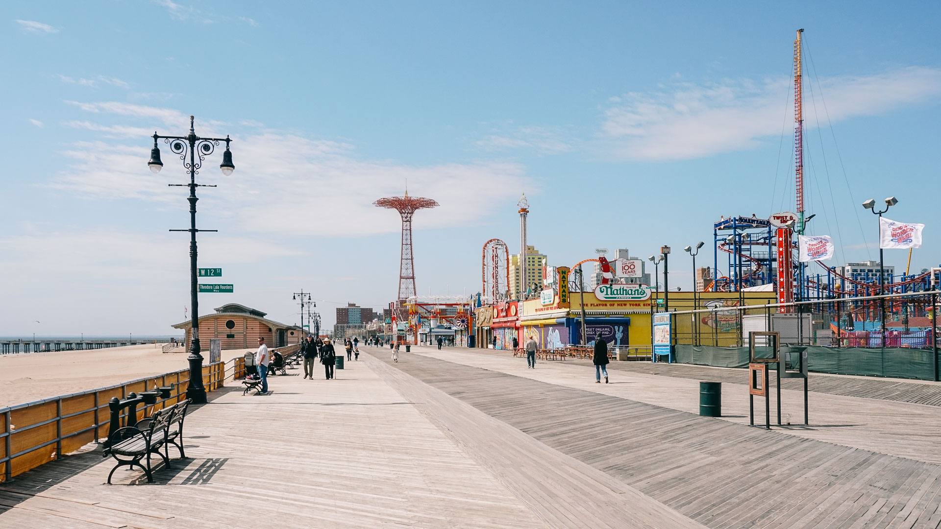 The promenade of Coney Island in New York