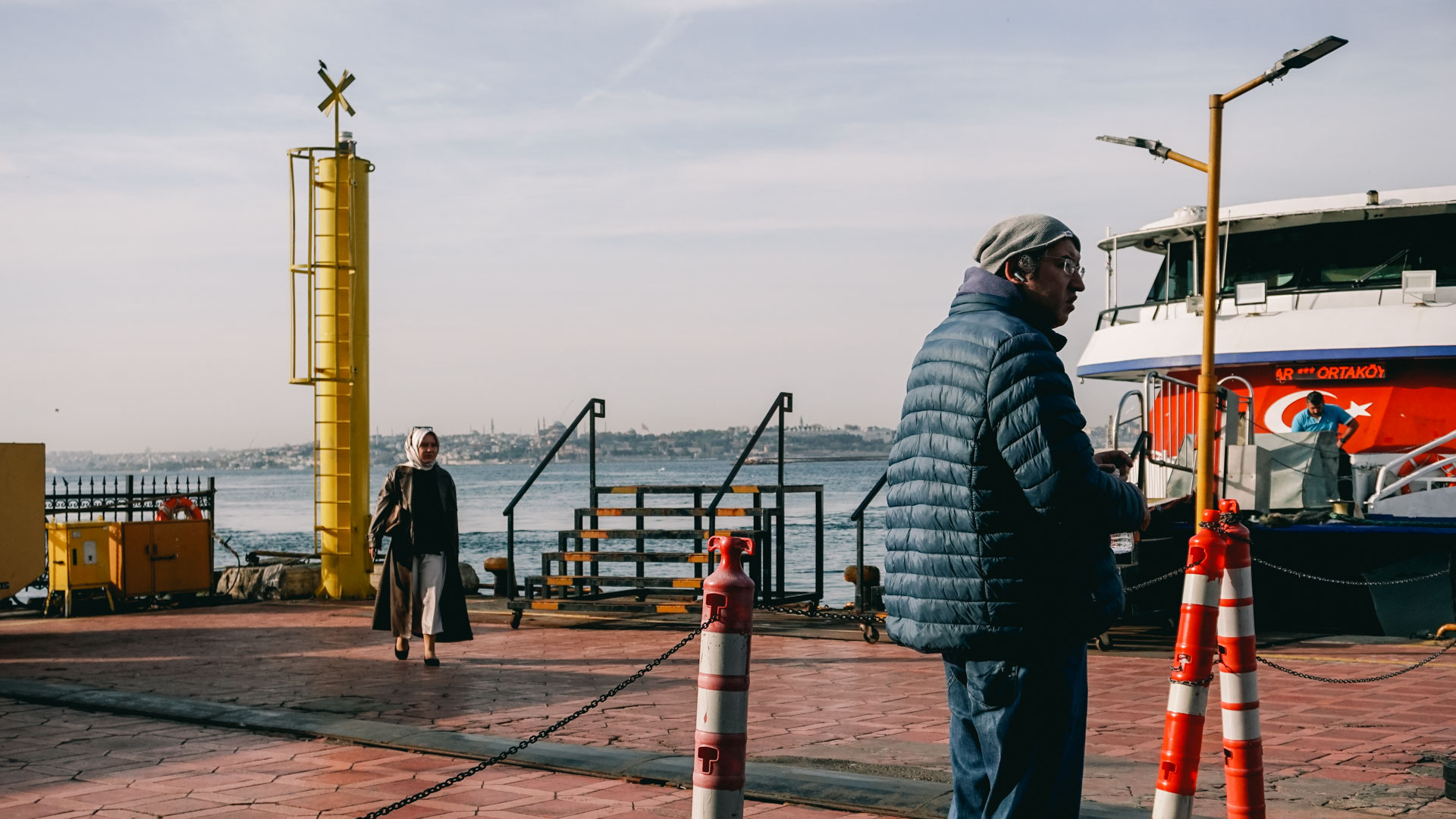 People at the Kadıköy pier in Istanbul