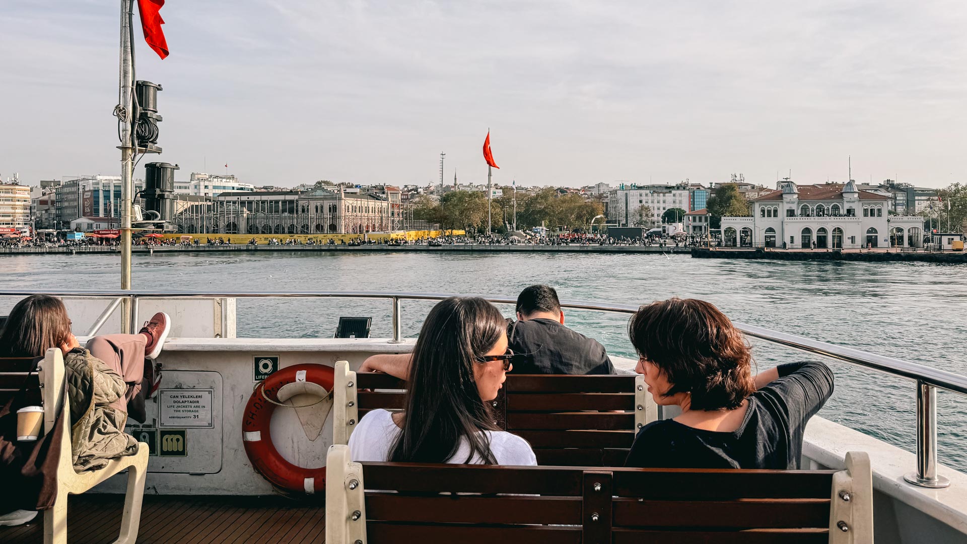View from the Karaköy to Kadıköy ferry in Istanbul