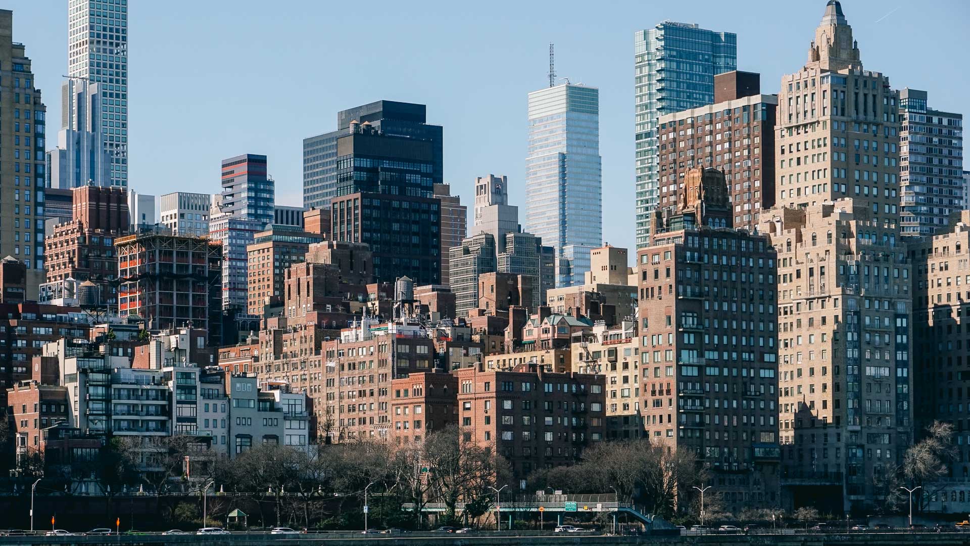 View of Manhattan and New York from Roosevelt Island