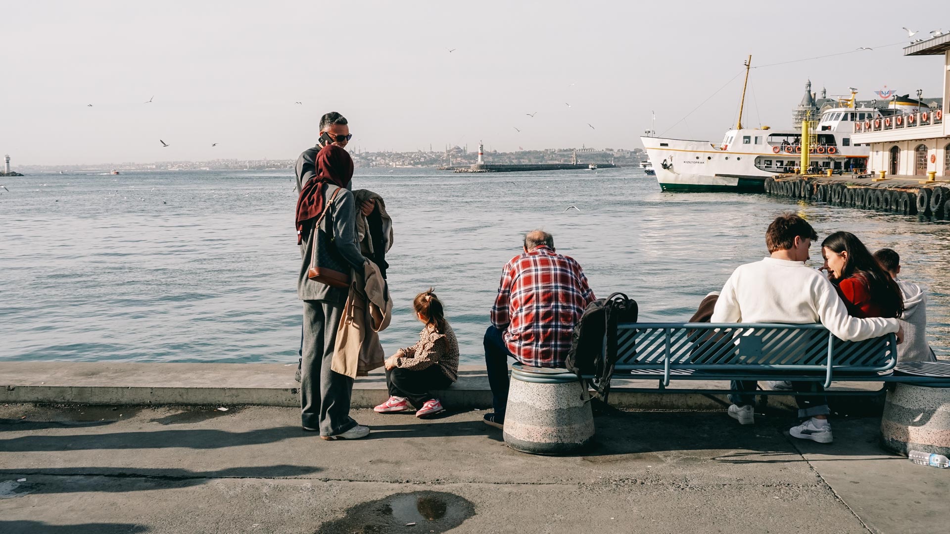 People relaxing in Kadıköy on the Asian side of Istanbul