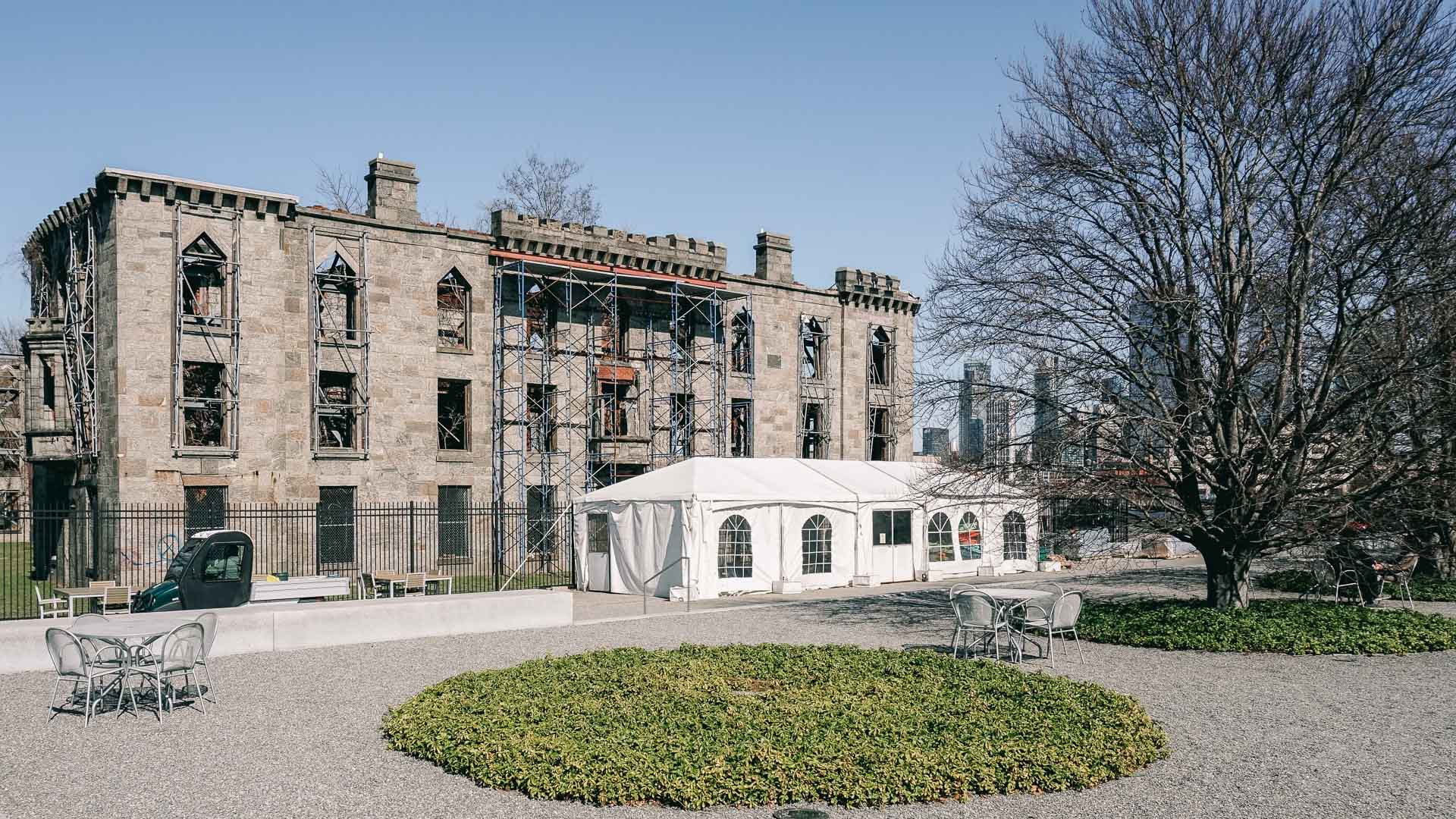 The remains of the Smallpox Hospital at Roosevelt Island in New York
