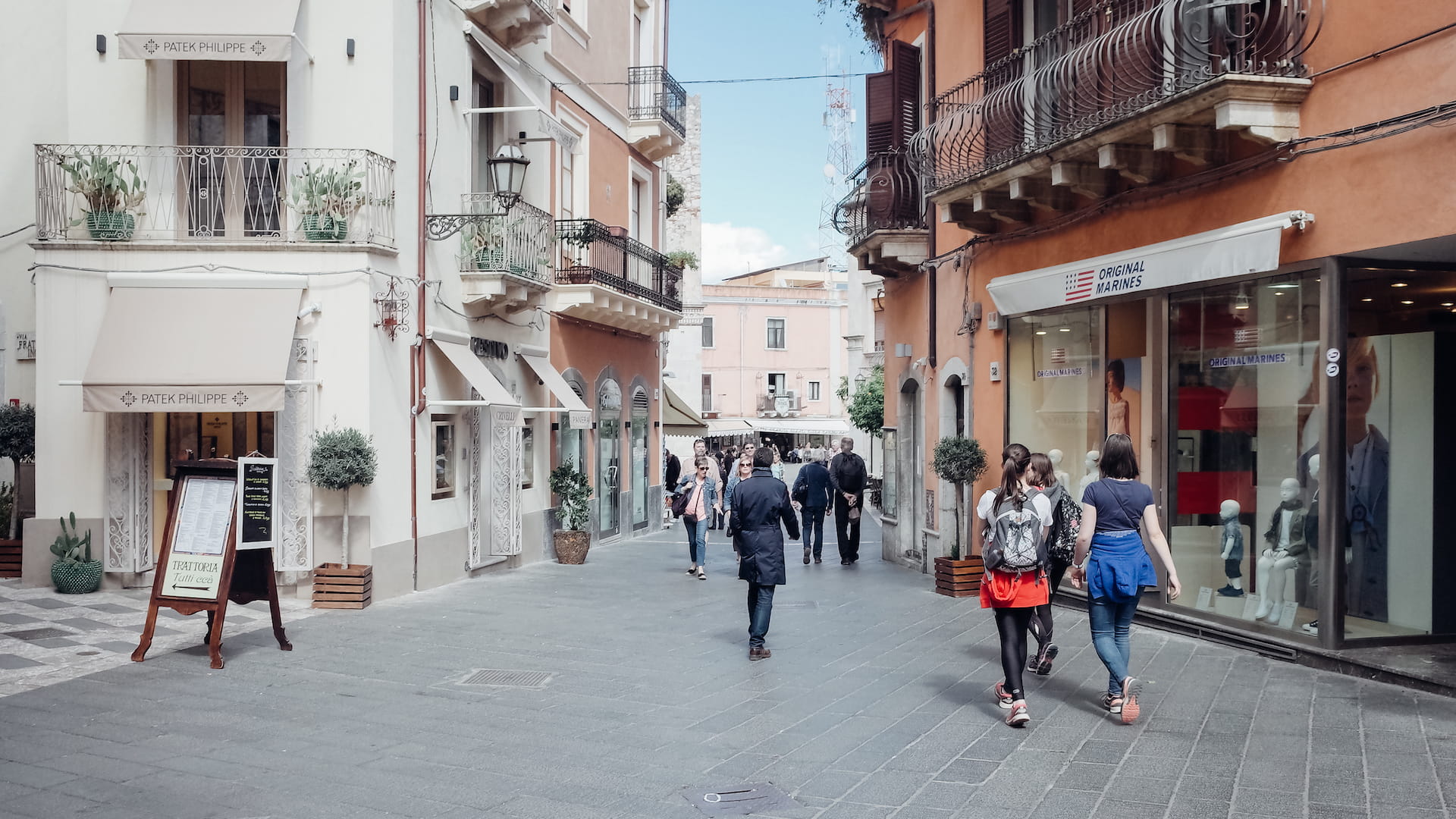 A street in Taormina in Sicily