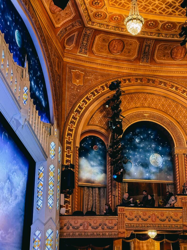 A detail from the interior of the Eugene O'Neill Theater in New York City